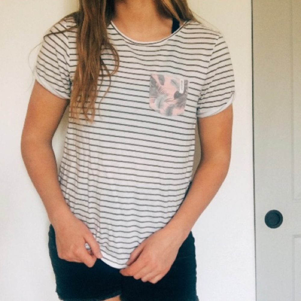 Rip curl stripped t shirt